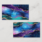 コズミックカラーフェイク金ゴールドグリッターアゲートプロフェッショナル 名刺 (正面/裏面)