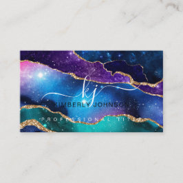 コズミックカラーフェイク金ゴールドグリッターアゲートプロフェッショナル 名刺