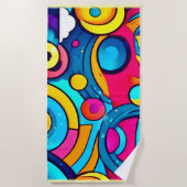 コズミックカーニバルアート ビーチタオル (正面)