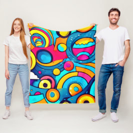 コズミックカーニバルアート フリースブランケット