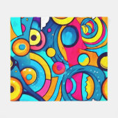 コズミックカーニバルアート フリースブランケット (正面(横))