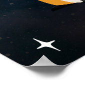 コズミックキツネワイルドワンピンクガール子供部屋 ポスター (角)