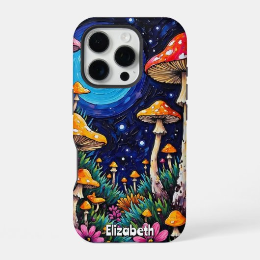 コズミックキノコブルーム iPhoneケース (裏面)