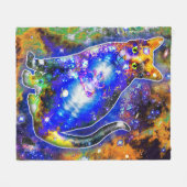 コズミックキャットイプシロン フリースブランケット (正面(横))