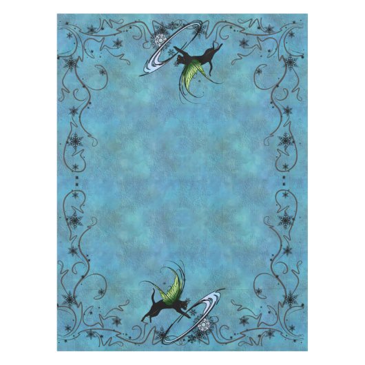 コズミックキャットスノーフレーク テーブルクロス (正面)