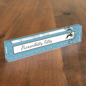 コズミックキャットスノーフレーク デスクネームプレート (側面)