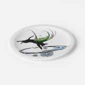 コズミックキャットスノーフレーク ペーパープレート (アングル)