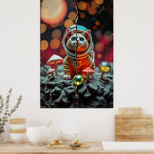 コズミックキャットディスコドリームポスター ポスター (キッチン)