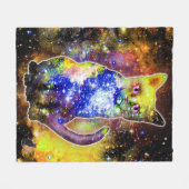 コズミックキャットベータ フリースブランケット (正面(横))