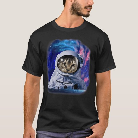 コズミックキャット宇宙アストロキャット銀河系図 Tシャツ (正面)