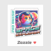 コズミックキャット宇宙飛行士ステッカー シール (シート)