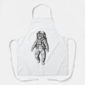 コズミックキャット宇宙飛行士Tシャツ エプロン (正面)