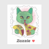 コズミックキャット食べ物ズピザアンドタコス シール (シート)