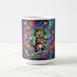 コズミックキャット コーヒーマグ – ギャラクシー スペースキャットと コーヒーマグカップ