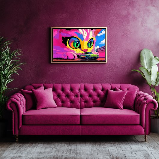コズミックキャット&ミニカー キャンバスプリント