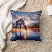 コズミックキリン – アフリカンサンセット クッション (ブランケット)