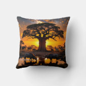 コズミックキリン – アフリカンサンセット クッション (裏面)