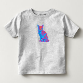 コズミックキルトフェリネ – サイケデリック幾何学猫アート トドラーTシャツ
