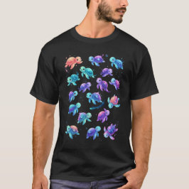 コズミックギャラクシータートル - かわいい宇宙の海の生き物 Tシャツ