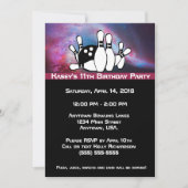 コズミックギャラクシーボウリングバースデーパーティー 招待状 (正面)