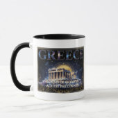 コズミックギリシャ古代テンプル天体アート マグカップ (左)