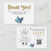 *~* コズミッククリスタル - ロゴありがとうございます QRコード AP8 レビュー エンクロージャーカード (正面/裏面)