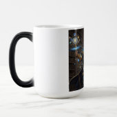 コズミッククロックワークメイジファンタジーSci-Fiアート モーフィングマグカップ (左)