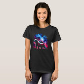 コズミッククールハニーバッジャー銀河系グラフィック宇宙アート Tシャツ (正面フル)