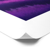 コズミックグリーン銀河系オーバーパープルマウンテンランドスケープ ポスター (角)