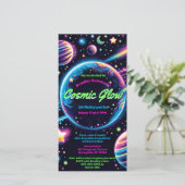 コズミックグローバースデーパーティーデジタル招待状 セーブザデート (スタンド正面)