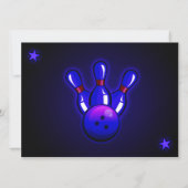 コズミックグローボーリングブライダルシャワー招待状 招待状 (裏面)