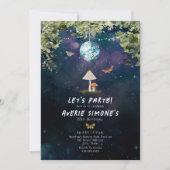 コズミックコテージコアディスコウッドランドバースデーパーティー 招待状 (正面)