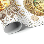 コズミックサンアンドムーン金ゴールド ラッピングペーパー (ロールコーナー)