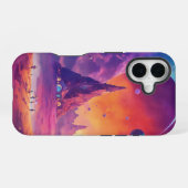 コズミックサンセット" iPhone 16ケース (裏面横)