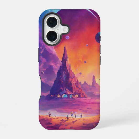 コズミックサンセット" iPhone 16ケース (裏面)