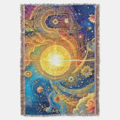 コズミックサンマンダラアート スローブランケット (正面縦)