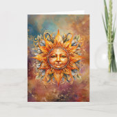 コズミックサン顔デジタルアート カード (正面)