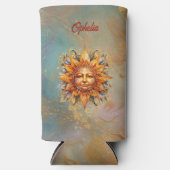 コズミックサン顔パーソナライズされたクーラーボックス スリム缶クーラー (正面)