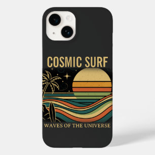 コズミックサーフ レトロウェーブ • ヴィンテージ サンセットサーフィン Case-Mate iPhone 14ケース