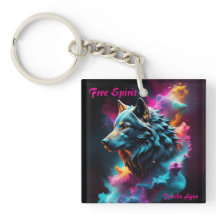 コズミックシュレアルファンタジーウルフカスタム抽象芸術アート