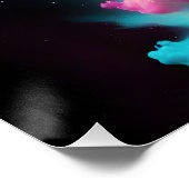 コズミックシュレアルファンタジーウルフカスタム抽象芸術アート ポスター (コーナー)