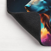 コズミックシュレアルファンタジーウルフカスタム抽象芸術アート マウスパッド (コーナー)