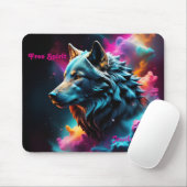 コズミックシュレアルファンタジーウルフカスタム抽象芸術アート マウスパッド (マウス)