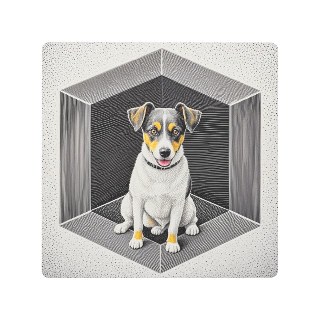 コズミックジャーニー抽象芸術ウォール メタルプリント (正面)