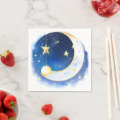 コズミックスカイウォーター色ボーイベビーシャワー スタンダードカクテルナプキン (インサイチュ)