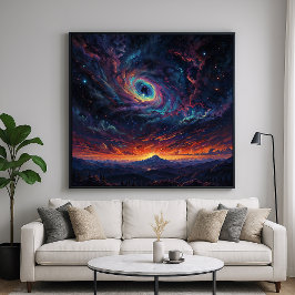 コズミックスカイス – コズミックイラストレーションスタイル ポスター