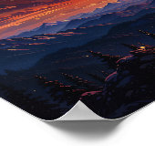 コズミックスカイス – コズミックイラストレーションスタイル ポスター (角)