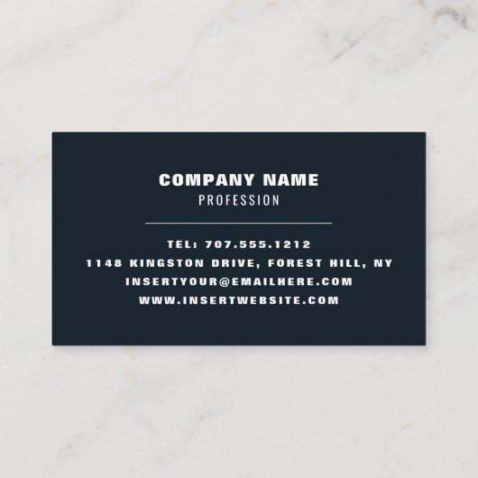 コズミックスカイモダン、 名刺 (裏面)