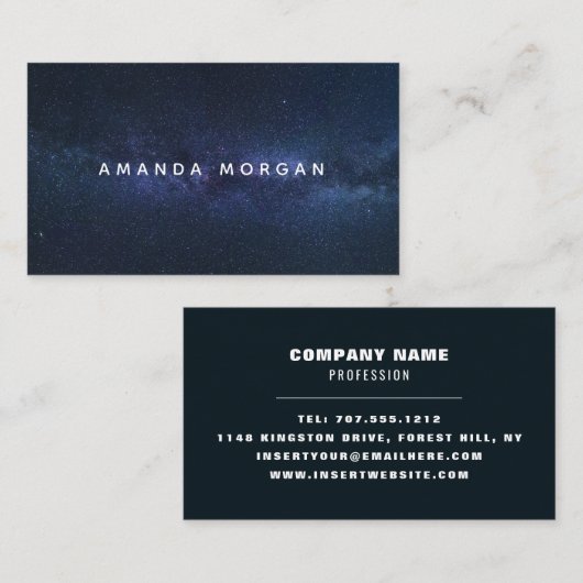 コズミックスカイモダン、 名刺 (正面/裏面)