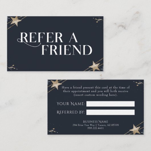 コズミックスターが友人の紹介カードを参照 名刺 (正面/裏面)